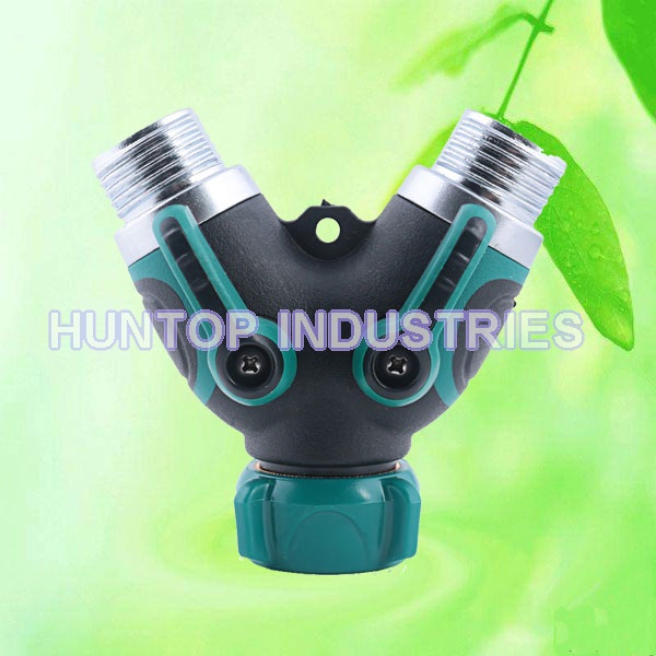 China 2-way Y Valve Garden Hose Connector HT1275E China factory supplier manufacturer