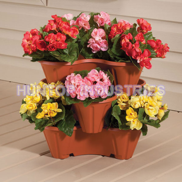 China Outdoor Lawn Garden Terracotta Stackable Garden Planters HT5034 China factory supplier manufacturer