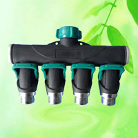 Garden Hose 4-Way Splitter Water Pipe Faucet Shut-off Valve HT1276E2