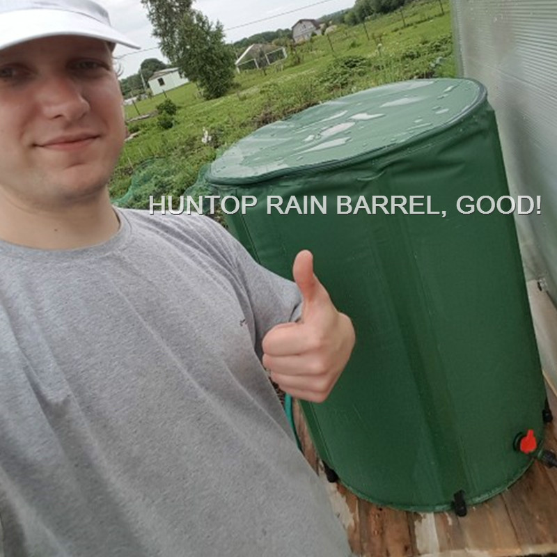 Collapsible Rain Barrel PVC Tarpaulin Water Tank 750L
