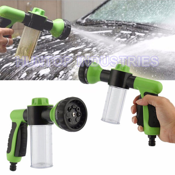 China 8 Spray Pattern Car Washing Spray Nozzle with Soap Dispenser HT5078G China factory supplier manufacturer