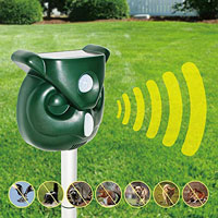 China Solar Powered Ultrasonic Outdoor Animal Repeller HT5317 supplier China manufacturer factory