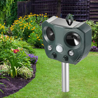 China Outdoor Ultrasonic Animal Repellent with PIR HT5313A supplier China manufacturer factory